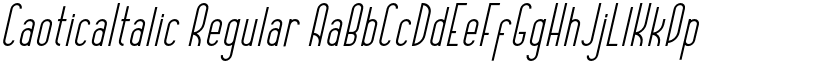 CaoticaItalic Regular font