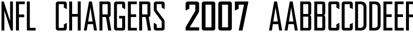 NFL Chargers 2007 font