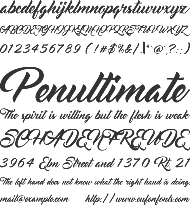 Rougbelt font preview