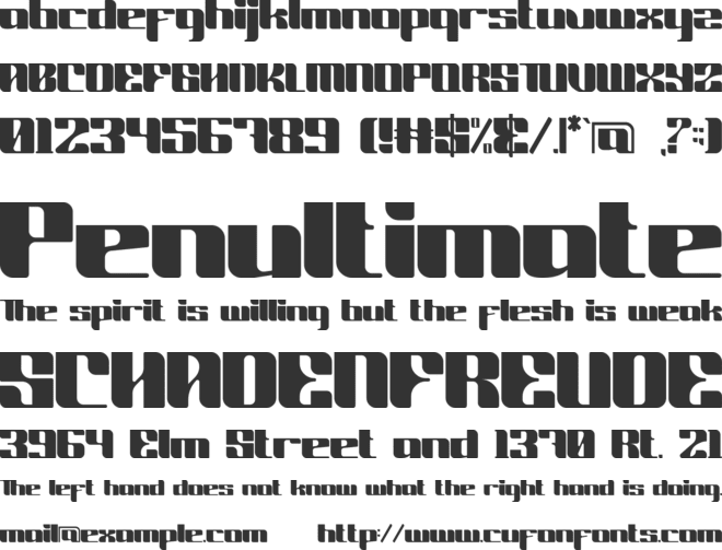 BLACK BOX font preview