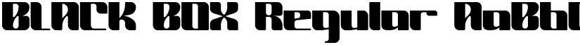 BLACK BOX Regular font