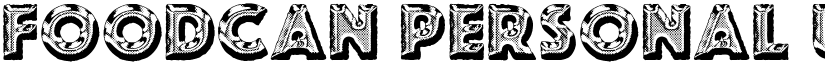 FOODCAN PERSONAL USE Bold font