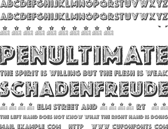 FOODCAN PERSONAL USE font preview