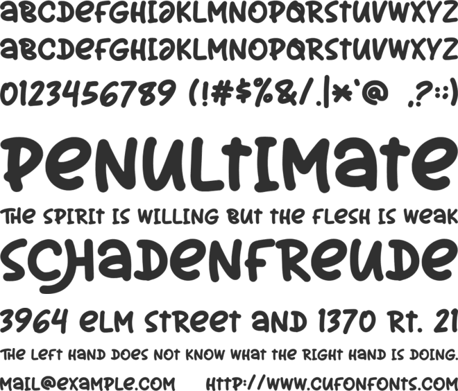 Snow Candy font preview