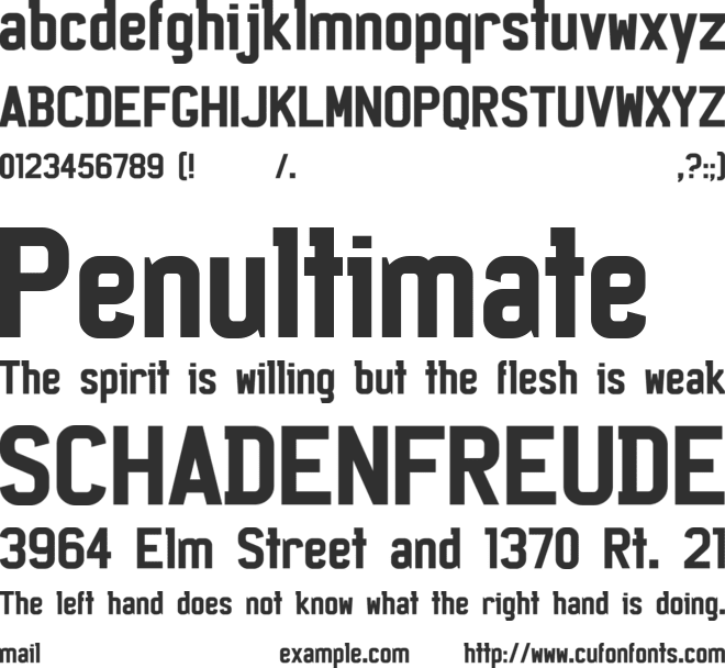 Licenz Plate font preview