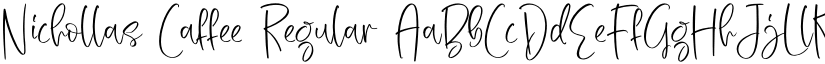 Nichollas Caffee Regular font