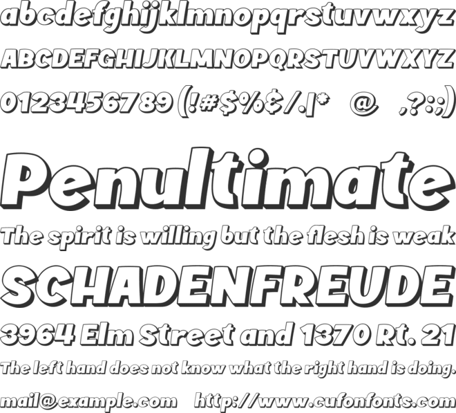 Chopic 3D Free version font preview