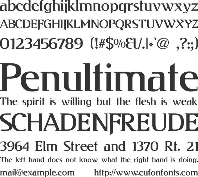 Kabos Gyula font preview