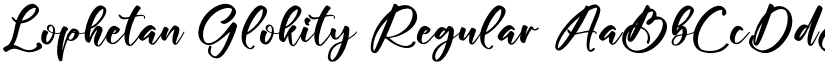 Lophetan Glokity Regular font