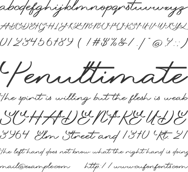 Waiting Awakmu font preview