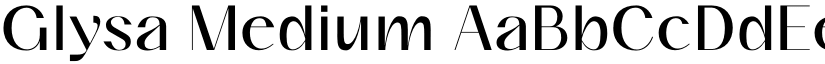 Glysa Medium font