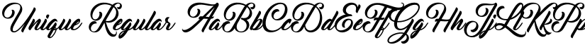 Unique Regular font
