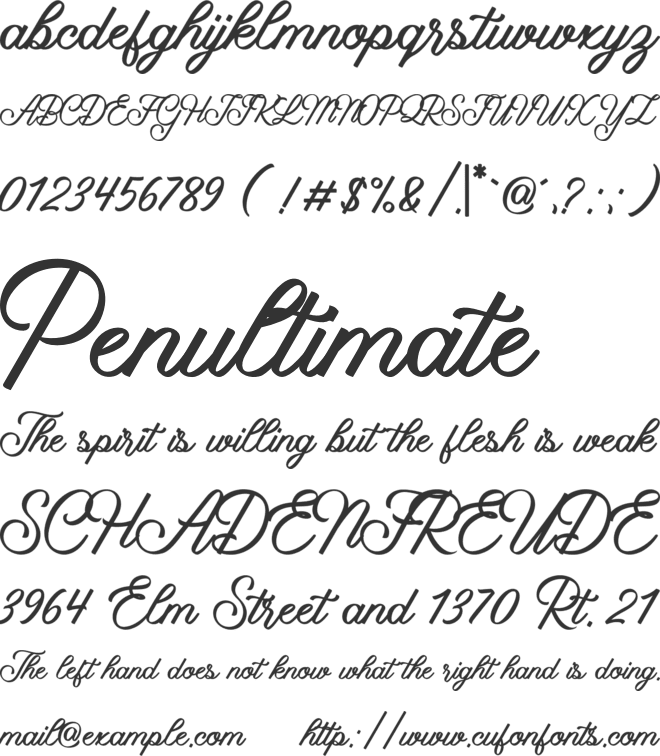 Ametha Louring font preview