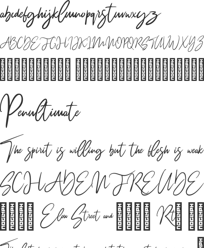 Wiltasso font preview