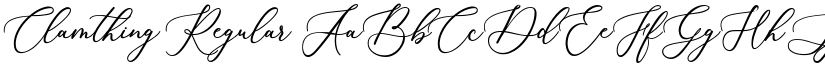 Clamthing Regular font