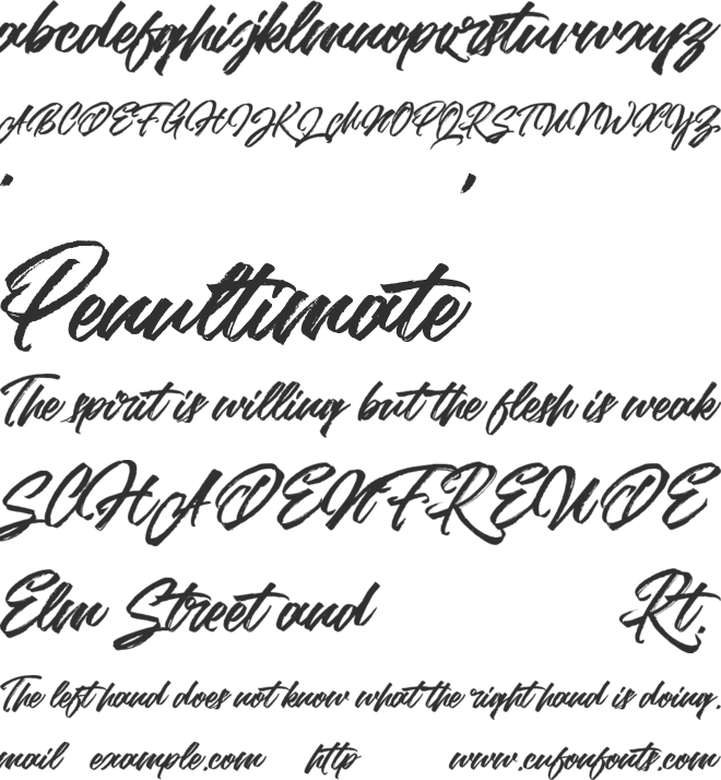 Angeland font preview