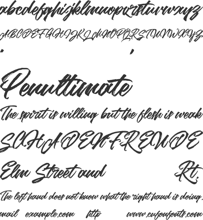 Angeland font preview