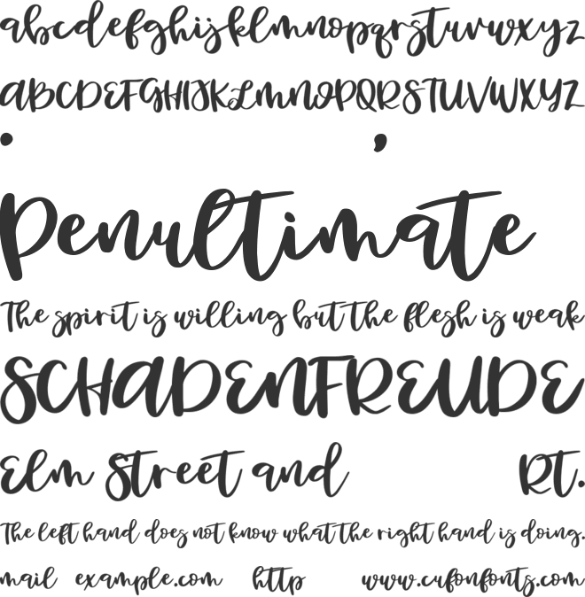 Peline font preview