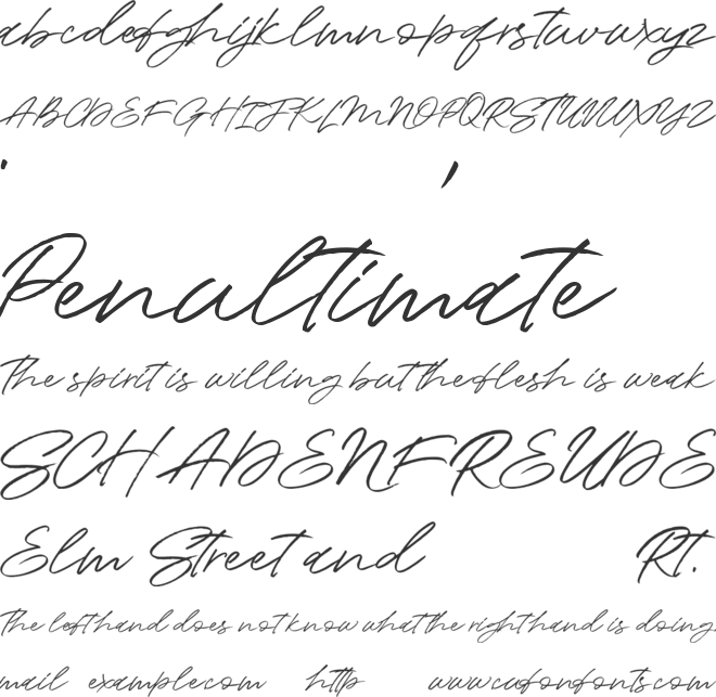 Calestine font preview