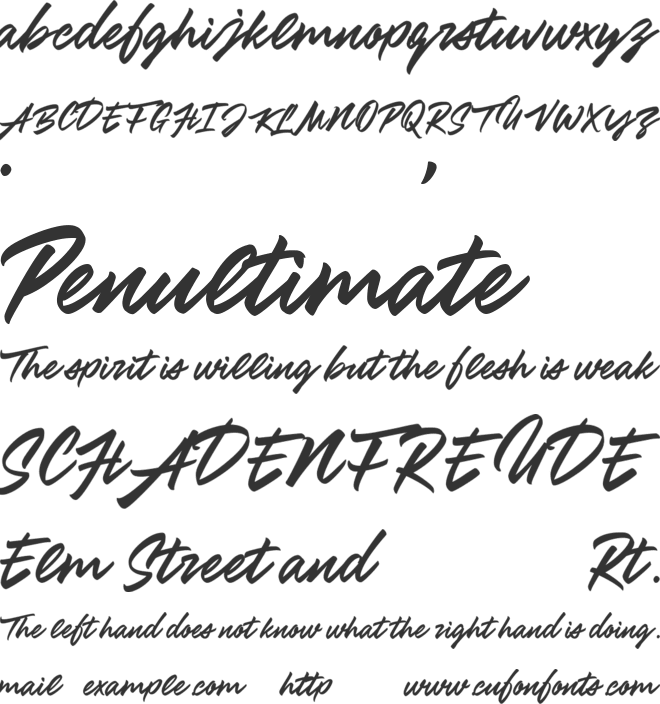 Adelegia font preview