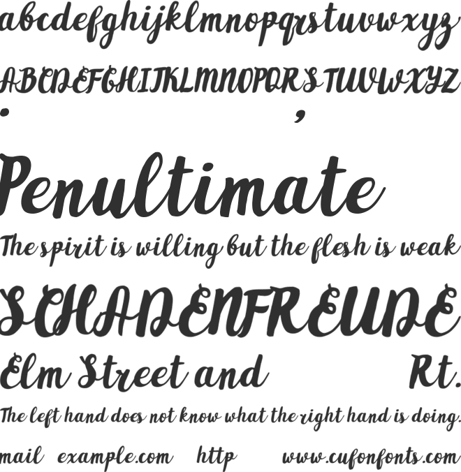 Valend Field font preview