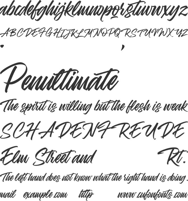 Adegante font preview