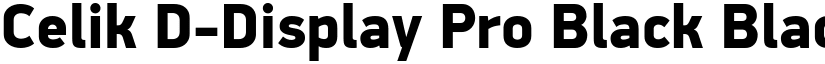 Celik D-Display Pro Black Black font