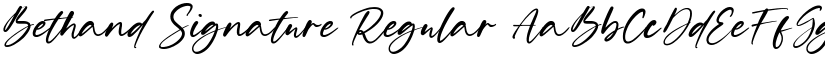 Bethand Signature Regular font