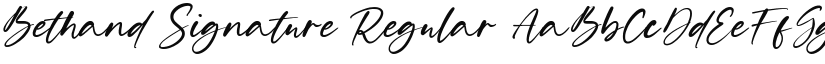 Bethand Signature font download