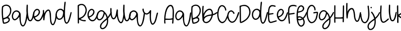 Balend Regular font