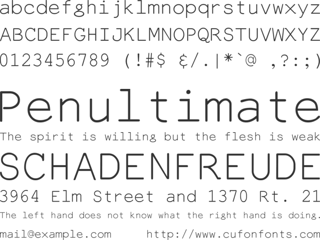 Everson Mono Latin 6 font preview
