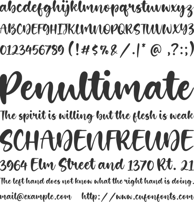 Dimetone font preview