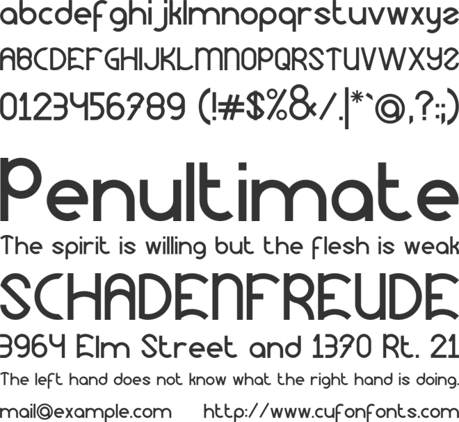 Cartesian font preview