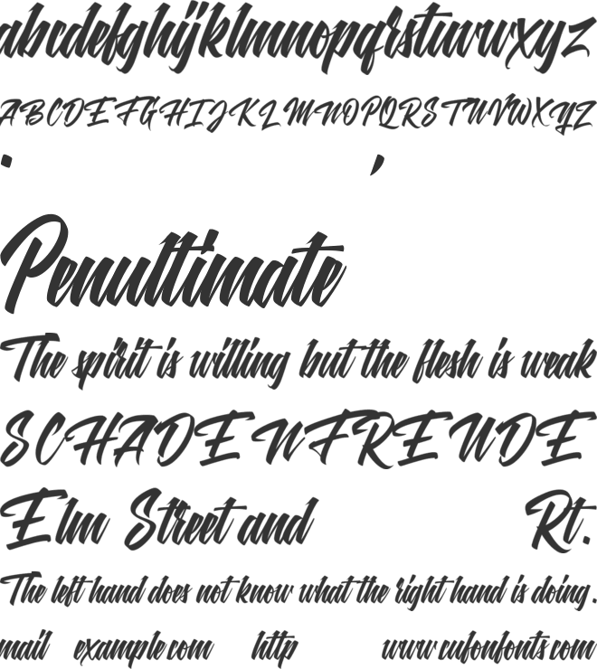 Rulythem font preview