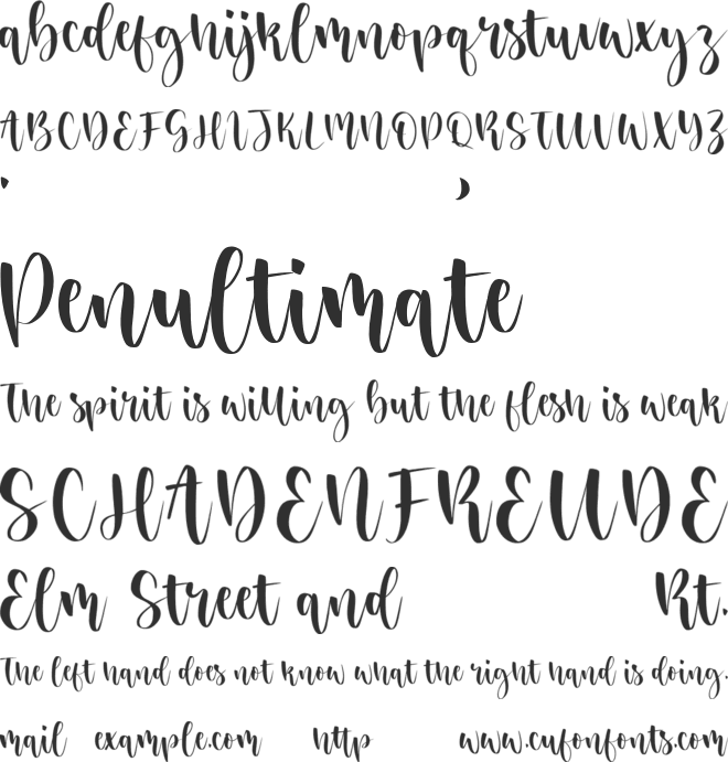 Pinhole font preview