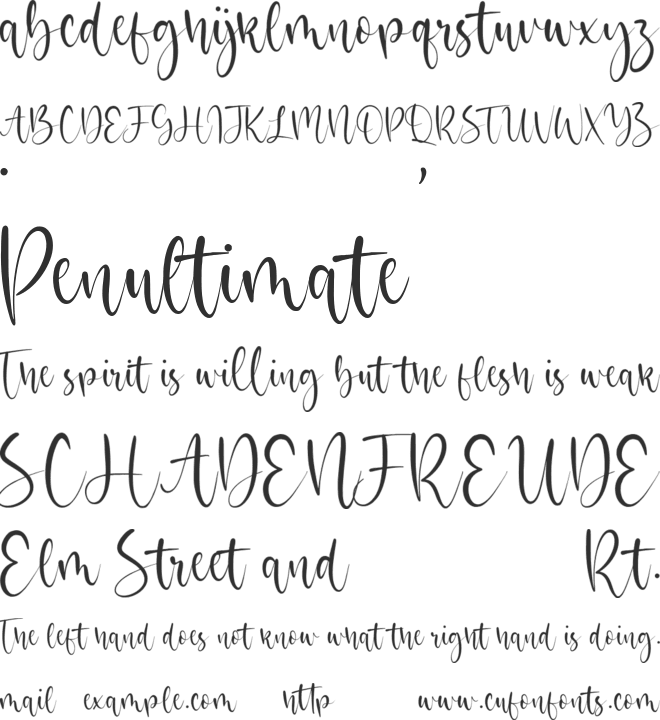 Nelgian font preview