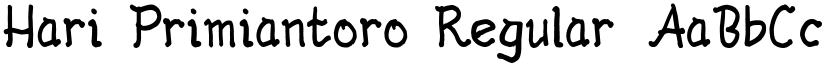 Hari Primiantoro Regular font