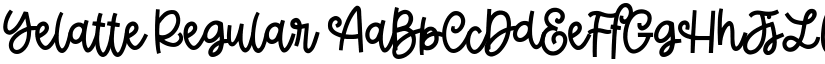 Yelatte Regular font