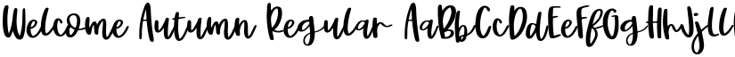 Welcome Autumn Regular font