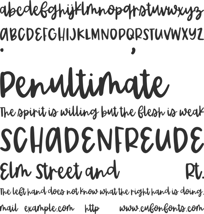 Lovely Peachy font preview