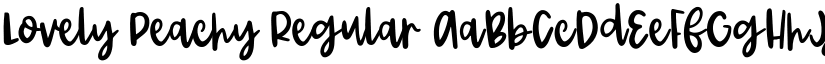 Lovely Peachy Regular font