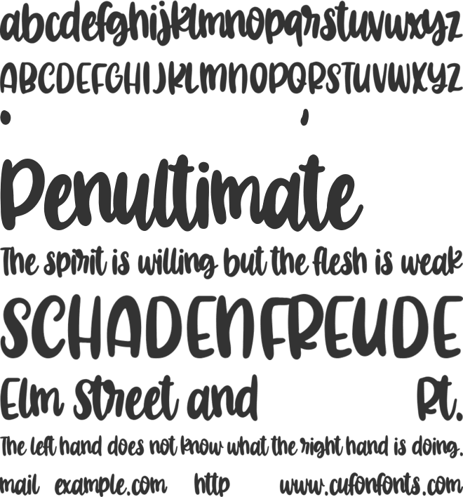 Kalistine font preview