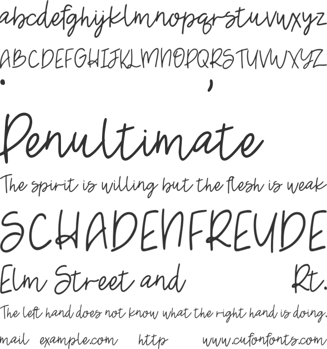 Jenytta font preview