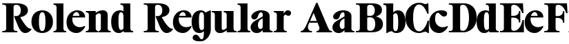 Rolend Regular font
