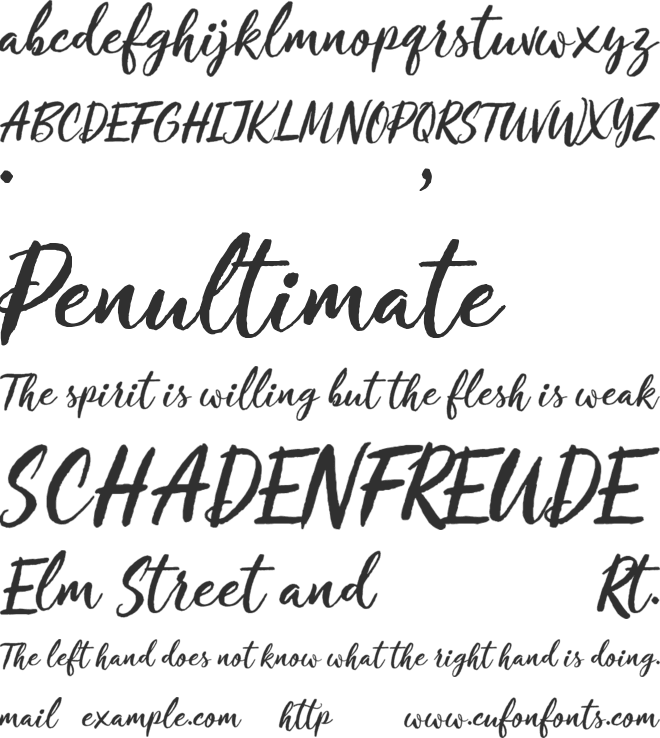 Bisthone font preview
