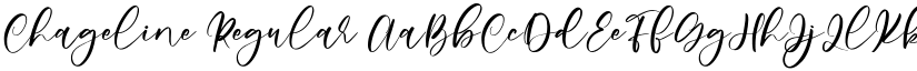 Chageline Regular font