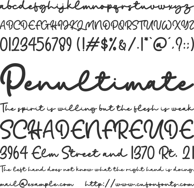 Lillie font preview