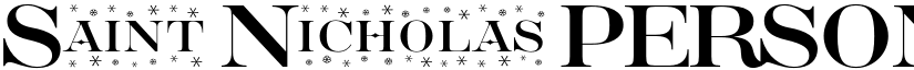 Saint Nicholas PERSONAL Regular font