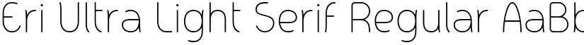 Eri Ultra Light Serif Regular font