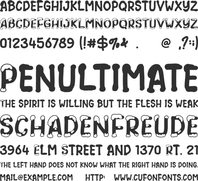 Snowy Winter font preview